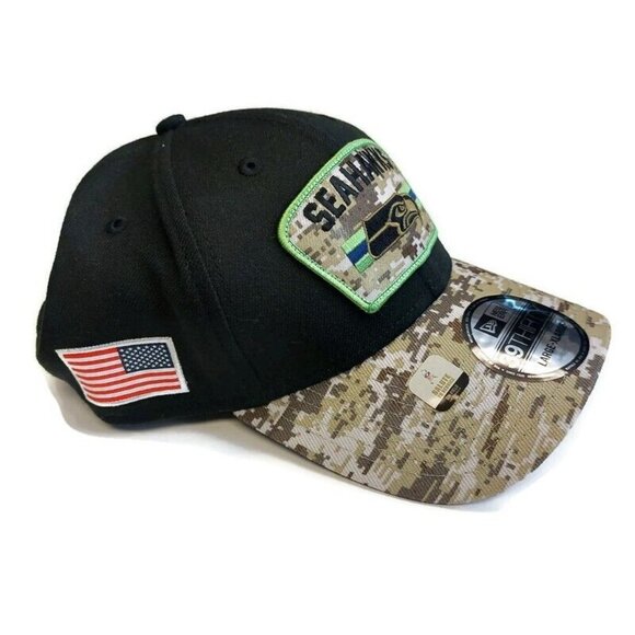 39Thirty New Era NFL Seattle Seahawks Fitted Hat Cap Salute To Service Size L-XL - Picture 3 of 7